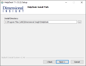 Choose the installation path for HelpDesk.